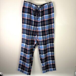 Lucky Brand Men’s Blue Flannel Sleepwear Plaid Bottoms Pajama Pants Size Large